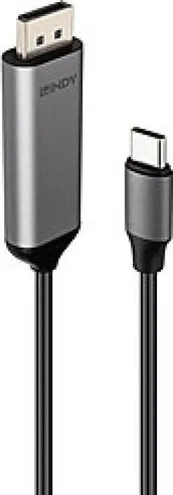 Cablu Lindy 43504, USB C/ DisplayPort, 2m, Gri