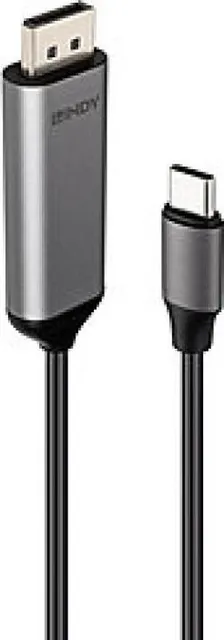 Cablu Lindy 43504, USB C/ DisplayPort, 2m, Gri
