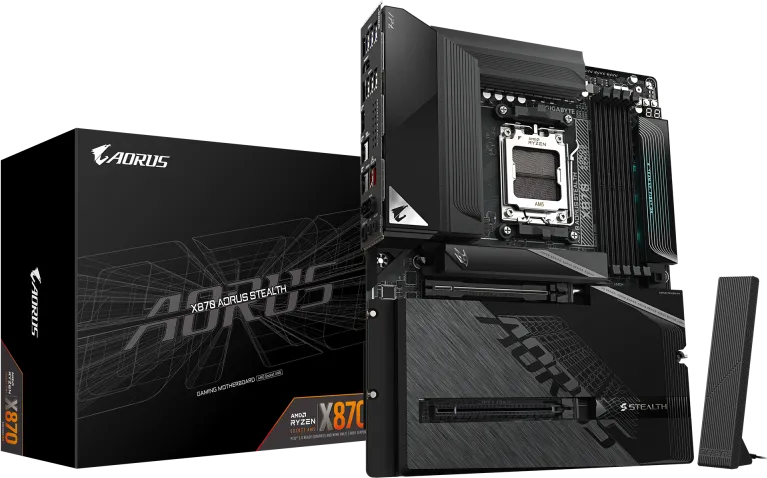 Placa de baza Gigabyte X870 Aorus Stealth, Socket AM5, DDR5, ATX