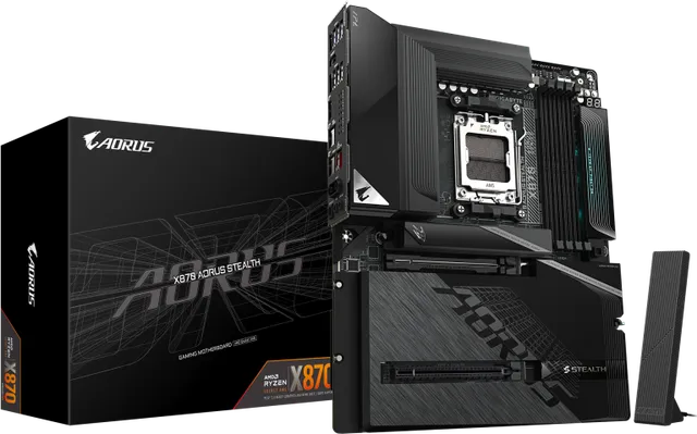 Placa de baza Gigabyte X870 Aorus Stealth, Socket AM5, DDR5, ATX