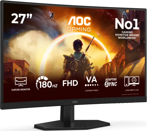Monitor Gaming AOC C27G42FE, 27", 1920 x 1080 pixeli, Black, Red