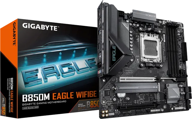 Placa de baza Gigabyte B850M Eagle WIFI6E, Socket AM5, DDR5, Micro-ATX