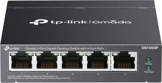 Switch TP-Link Omada DS105GP, Gigabit, 5 porturi