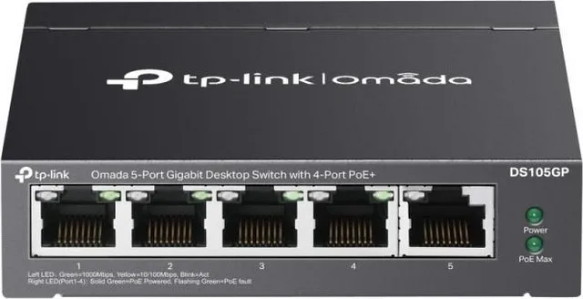 Switch TP-Link Omada DS105GP, Gigabit, 5 porturi