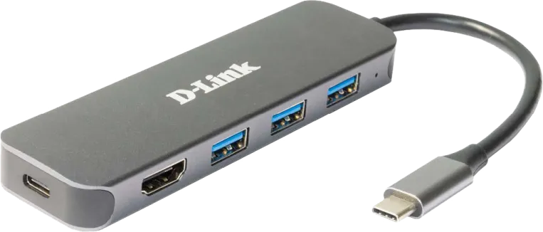 Docking station D-LINK DUB-2333, USB Type-C, 60W, Gri