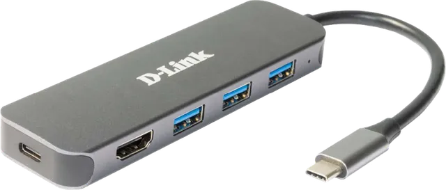 Docking station D-LINK DUB-2333, USB Type-C, 60W, Gri