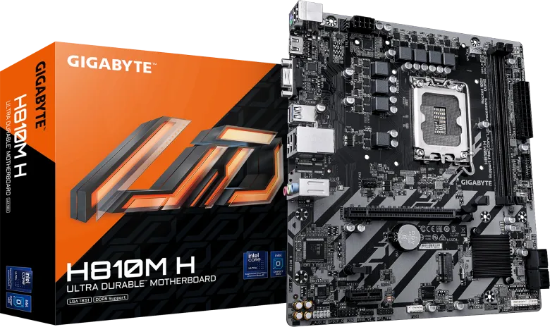 Placa de baza Gigabyte H810M H, LGA 1851, DDR5, Micro-ATX