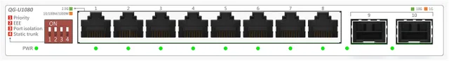 Switch ASUS QG-U1080, 2.5G, 8 porturi