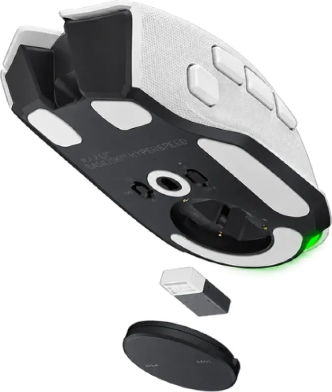 Mouse Gaming Wireless Razer Basilisk V4 Hyperspeed, 33000 dpi, Alb
