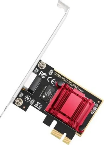 CUDY 2.5Gbps PCI Express Adapter, Realtek Chipset, 2.5G/1000M/100M/10M Auto Adaptive, IEEE802.3ad, IEEE802.3az