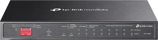 Switch TP-Link Omada DS110GMP, Gigabit, 10 porturi, PoE