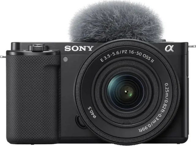 Aparat foto Mirrorless Sony Alpha ZV-E10, 24.2MP, 4K, Negru + Obiectiv 16-50mm mk2