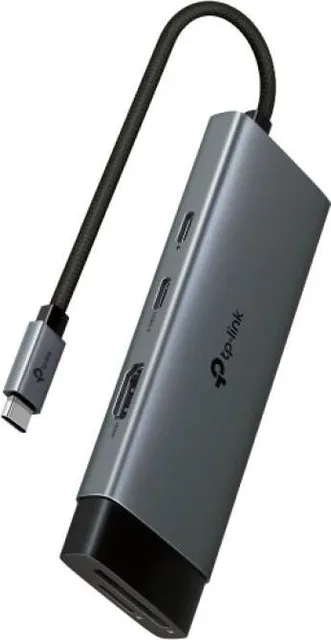 Hub USB TP-Link UH7020C, USB-C, 7 porturi, HDMI, Negru