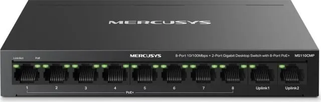 Switch Mercusys MS110CMP, 10 porturi, 8 porturi PoE