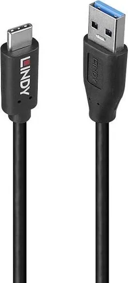 Cablu Lindy 36972, USB A/ USB C, 1.5 m, Negru