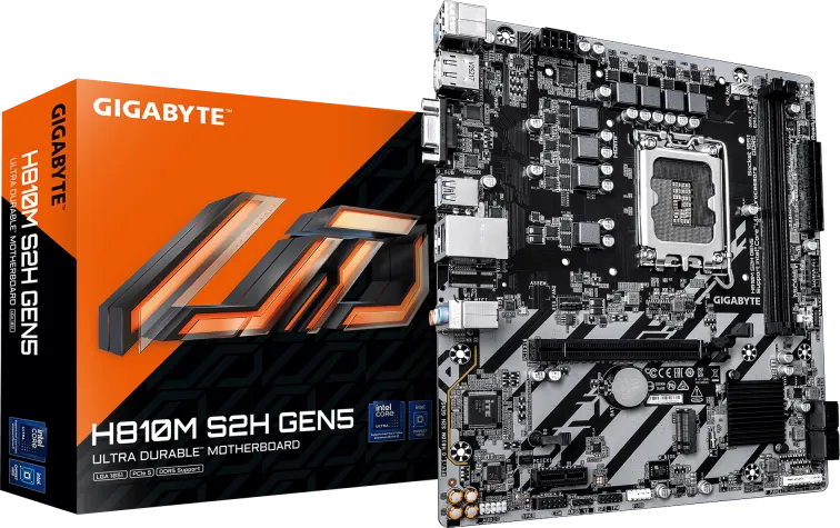 Placa de baza Gigabyte H810M S2H GEN5, Socket 1851, DDR5, Micro-ATX