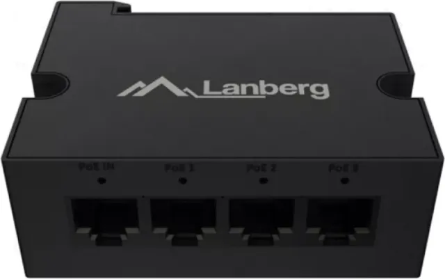 Switch Lanberg Gigabit DIN-FE4-AT-30W, 4 porturi, PoE