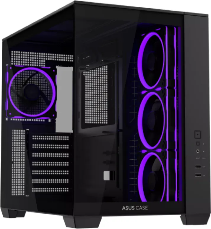 Carcasa ASUS A32 Plus TG ARGB, RGB, Mid Tower, Black
