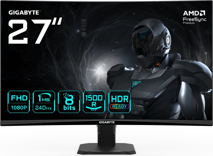 Monitor Gaming Gigabyte GS27FC2, 27", 1920 x 1080 pixeli, Black