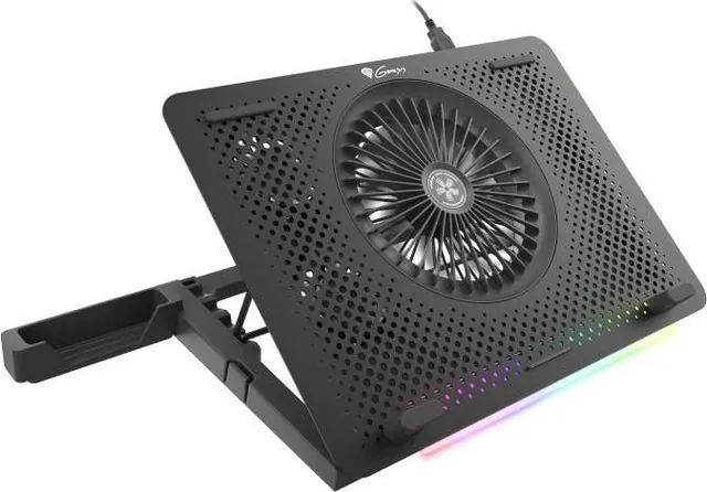 Stand/Cooler laptop Genesis Oxid 450 RGB, 15.6", 5 ventilatoare, iluminare RGB, negru