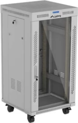Dulap rack 19" perete 22U/600X600 (FLAT PACK) WITH Glass DOOR LCD, self-assembly