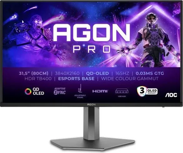 Monitor Consumer AOC AG326UD, 31.5", 3840 x 2160 pixeli, Black