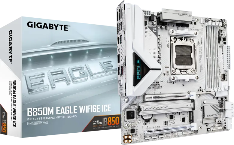 Placa de baza Gigabyte B850M Eagle WIFI6E ICE, Socket AM5, DDR5, Micro-ATX