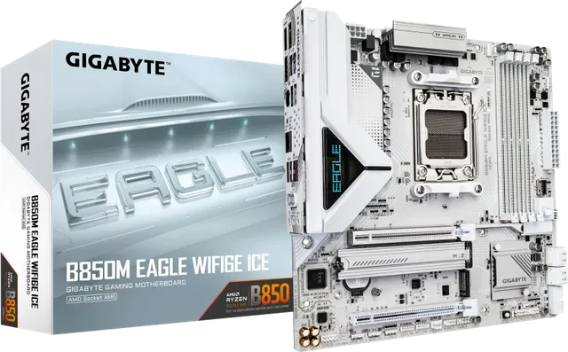 Placa de baza Gigabyte B850M Eagle WIFI6E ICE, Socket AM5, DDR5, Micro-ATX