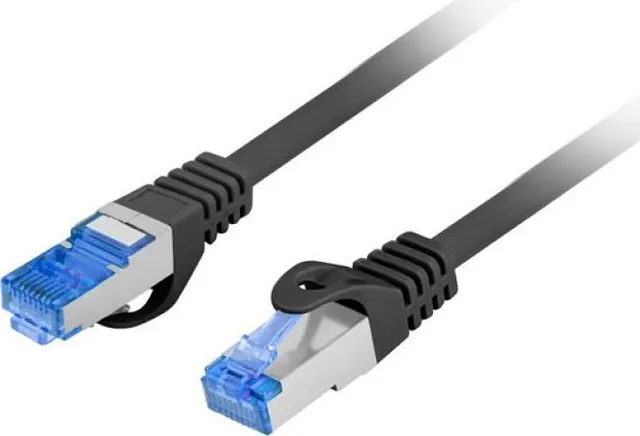 Patch cord Cat.6A S/FTP LSZH CCA 5 m negru, Fluke Passed
