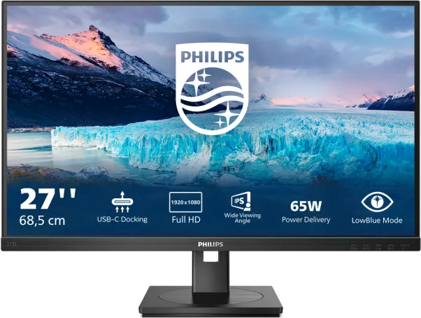 Monitor Consumer Philips 273S1/00, 27", 1920 x 1080 pixeli, Black
