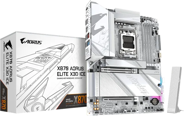 Placa de baza Gigabyte X870 Aorus Elite X3D ICE, Socket AM5, DDR5, ATX