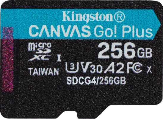 Card de memorie Kingston Canvas Go! Plus Micro-SDXC, 256 GB, Clasa 10 + Fara Adaptor