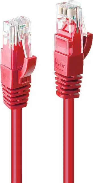 Cablu Lindy Cat.6 U/UTP Network Cable, RJ45/ RJ45, 2 m, Rosu