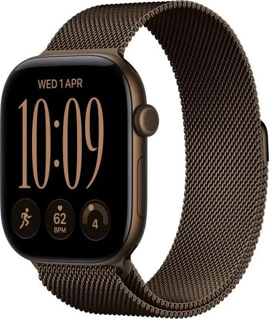 Apple Watch Series 12 GPS + Cellular 46mm Dark Bronze Aluminium Case with Dark Bronze Milanese Loop - M/L