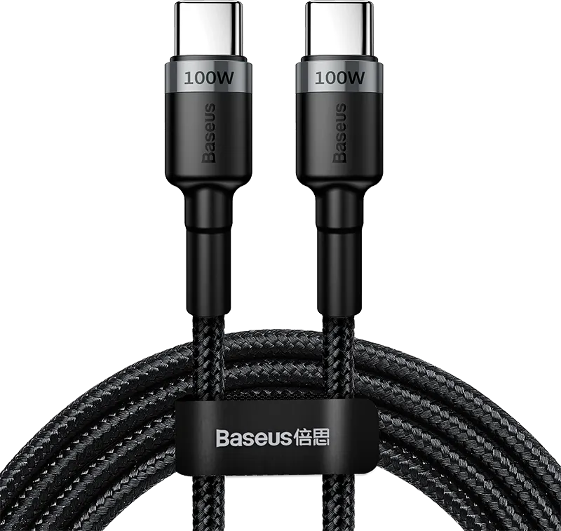Baseus CATKLF-ALG1 USB Type-C to C Cable Cable (100W, 2m) Black