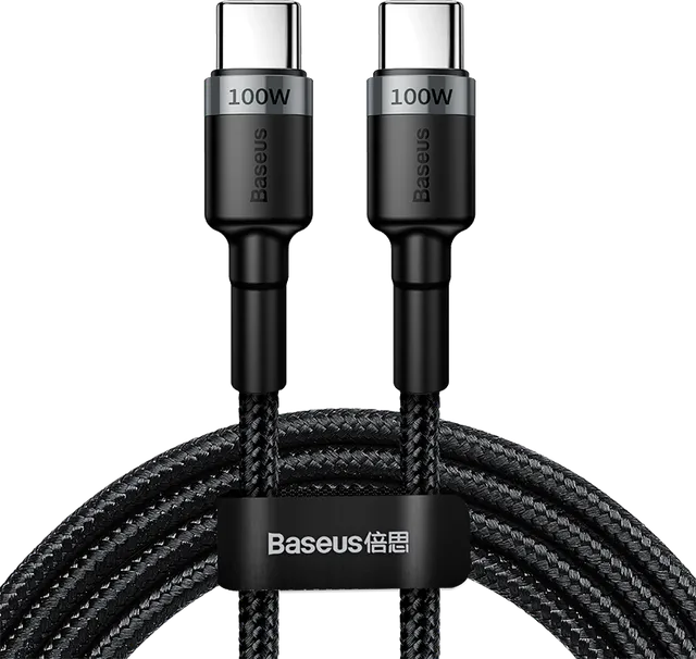 Baseus CATKLF-ALG1 USB Type-C to C Cable Cable (100W, 2m) Black
