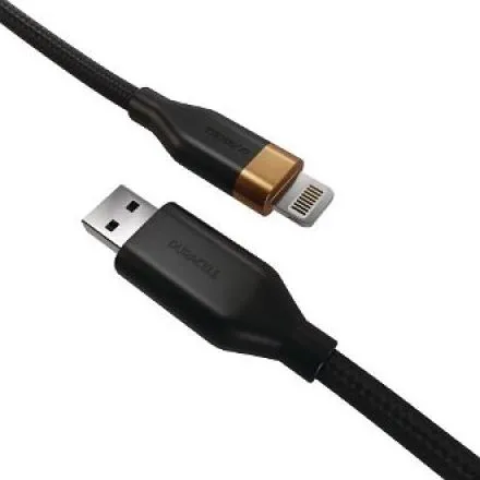 Cablu Duracell DRU5022A, USB A/ Lightning, 2m, Negru