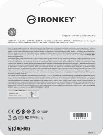 Memorie USB Kingston IronKey Vault Privacy 50 64GB, USB Type-A, Negru