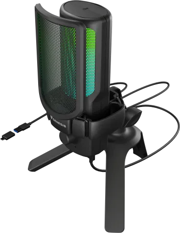 Microfon Genesis Radium 250, tip Cardioid, USB, LED backlight