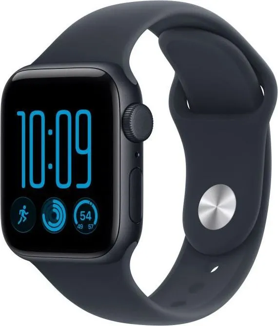 Apple Watch SE 3 GPS + Cellular 40mm Midnight Aluminium Case with Navy Blue Sport Band - M/L