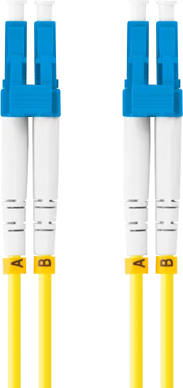 Patch cord fibră SM LC/UPC-LC/UPC duplex 3 m LSZH G657A1 3, 0 mm galben