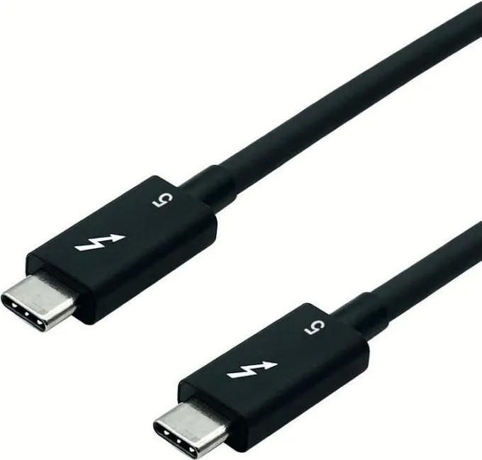 Cablu Roline Thunderbolt 5, USB Type C, 1m, Negru