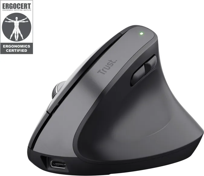 Mouse Wireless Trust Bayo+, 2400 DPI, Negru