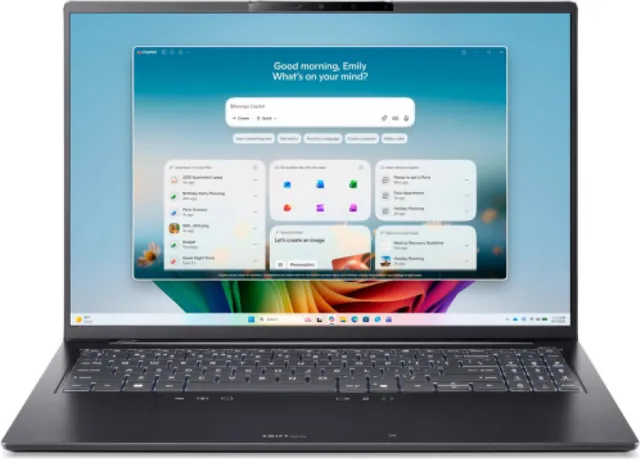 Laptop Consumer Acer Swift GO 16 AI OLED, cu procesor Intel Core Ultra 9 386H, 16'', OLED, 32 GB LPDDR5x, 1 TB
