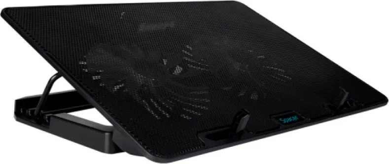 Stand/Cooler notebook Spacer Gaming 2F, pana la 17 inch, 2 ventilatoare, Argintiu