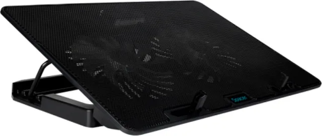 Stand/Cooler notebook Spacer Gaming 2F, pana la 17 inch, 2 ventilatoare, Argintiu