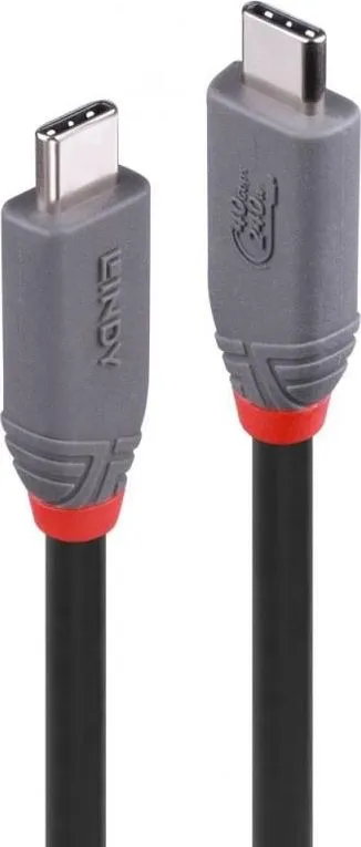 Cablu Lindy USB4 Type C, USB C/ USB C, 1.5m, Negru