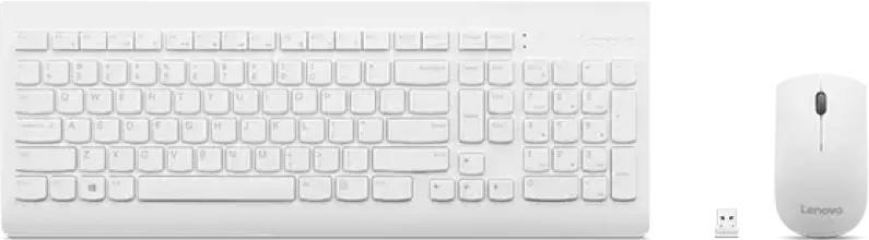 Kit Tastatura Mecanica si Mouse Lenovo 510, Wireless, Alb, EN US