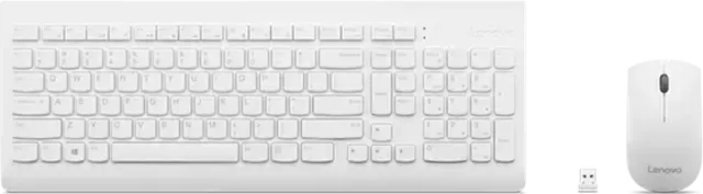 Kit Tastatura Mecanica si Mouse Lenovo 510, Wireless, Alb, EN US