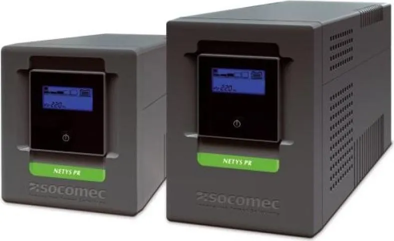 Netys PR Mini Tower UPS Socomec 2000VA / 1400W, tehnologie line interactive, unda sinusoidala